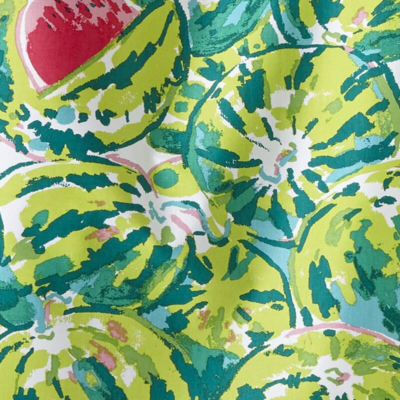 Watermelon Kitchen Towel Set of 2 - Spring/Summer Cotton Dish Towels, Green Multi, Machine Washable, 26" x 18"