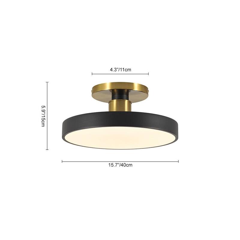 Contemporary Acrylic Dimmale LED Semi-Flush Mount Ceiling Light - N/A