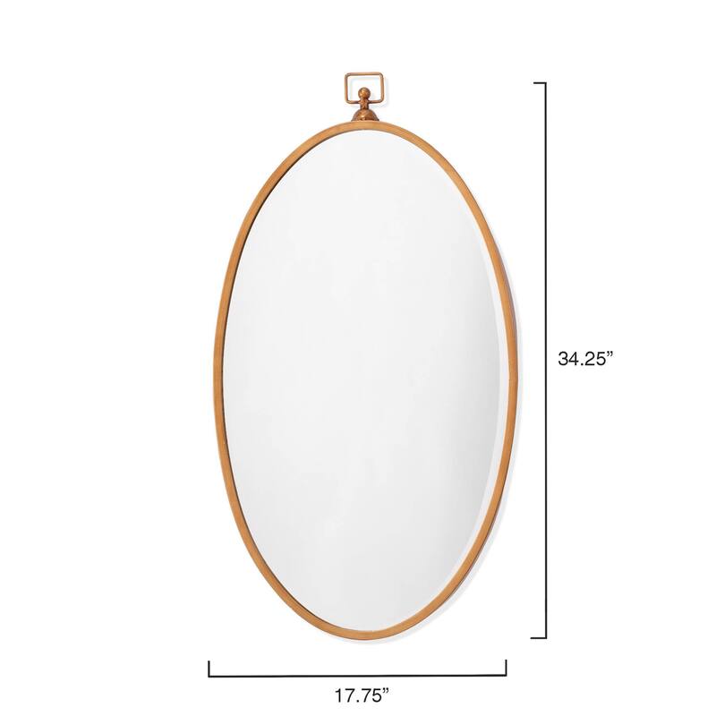 Alden Decor Ellie Iron Mirror, Black
