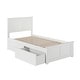 preview thumbnail 6 of 7, Madison Twin Platform Bed with Matching Footboard and 2 Bed Drawers in White