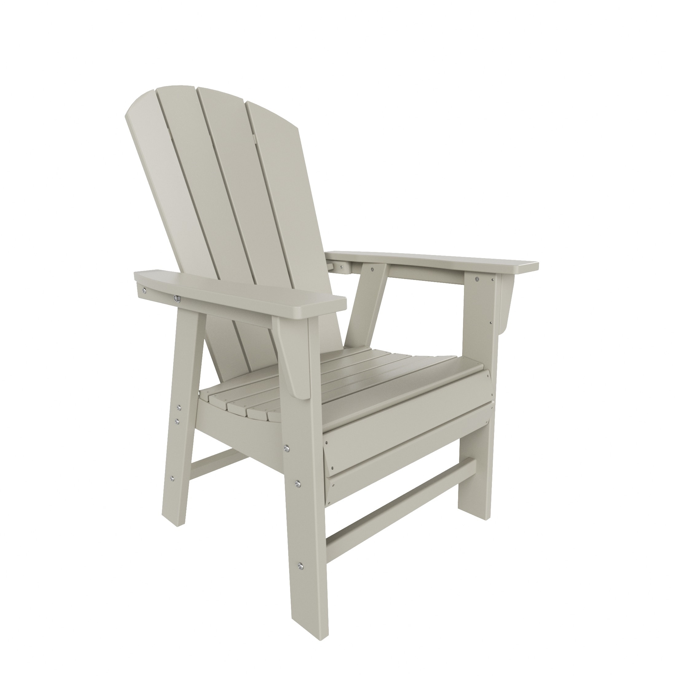 Laguna Hdpe All Weather Outdoor Patio Adirondack Dining Chair With Arms
