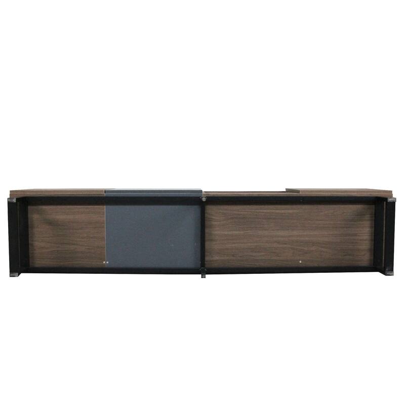 71" Media Console Table with Drop Down Doors & Open Shelves - Stylish TV Stand for Living Room & Bedroom