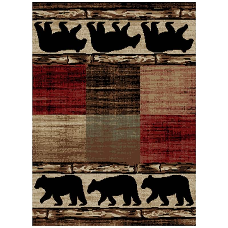 American Destination Mentone Multi Lodge Area Rug - 2'3"x3'3"