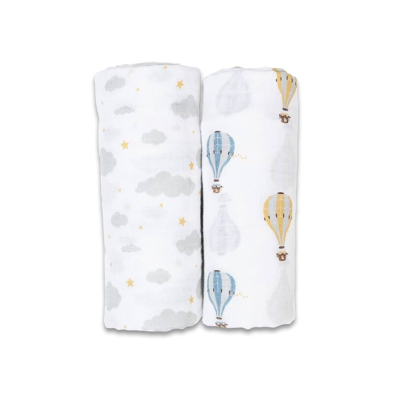 lulujo 2 PK Muslin Swaddling Blankets