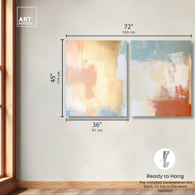 Painted Serenity I Canvas Set of 2 by Art Remedy, Gallery Wrapped