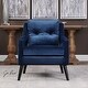 preview thumbnail 7 of 5, Uttermost O'Brien 28 Inch Wide Wood Frame Accent Chair with Fabric - Blue Velvet