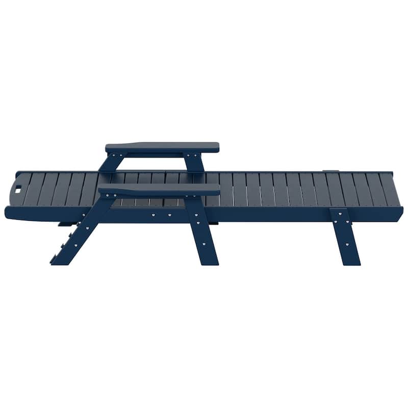 Laguna Hdpe All Weather Outdoor Patio Pool Reclining Chaise Lounge