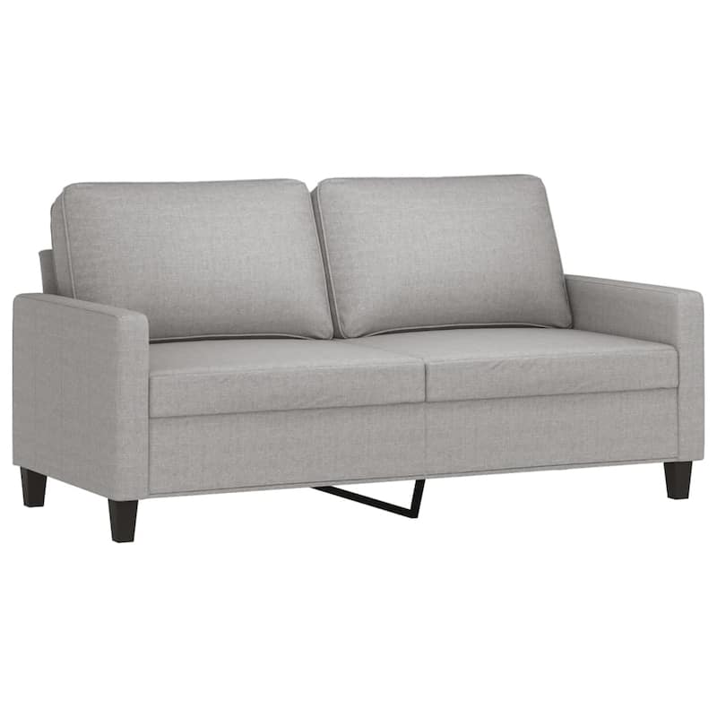 vidaXL 2-Seater Sofa Light Gray 55.1" Fabric - 62.2" x 30.3" x 31.5"