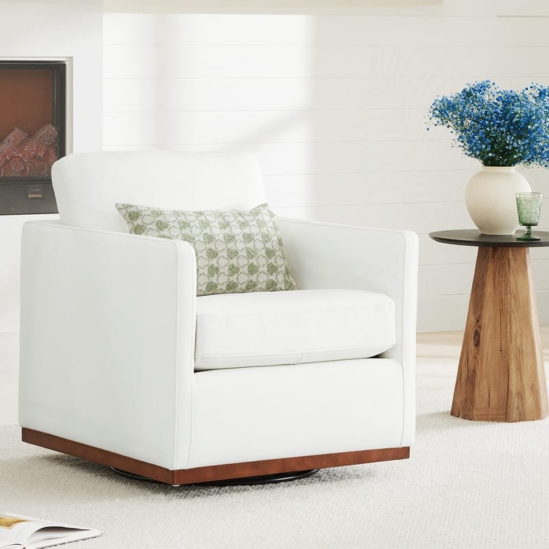 Spruce & Spring Shane Modern Swivel Accent Arm Chair