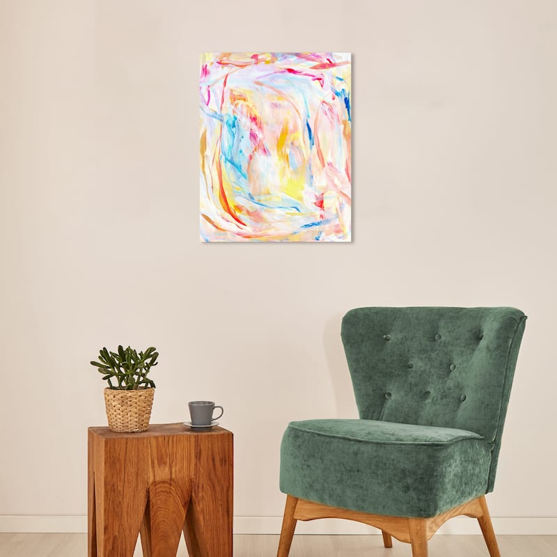 Wynwood Studio Canvas Abstract Garden of Hope II Yellow and Modern & Contemporary Wall Art Canvas Print - 20 x 16