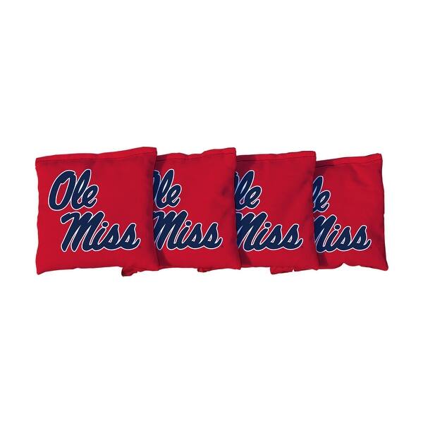 slide 2 of 3, Ole Miss Rebels Red Cornhole Bags All-Weather Resin Filled