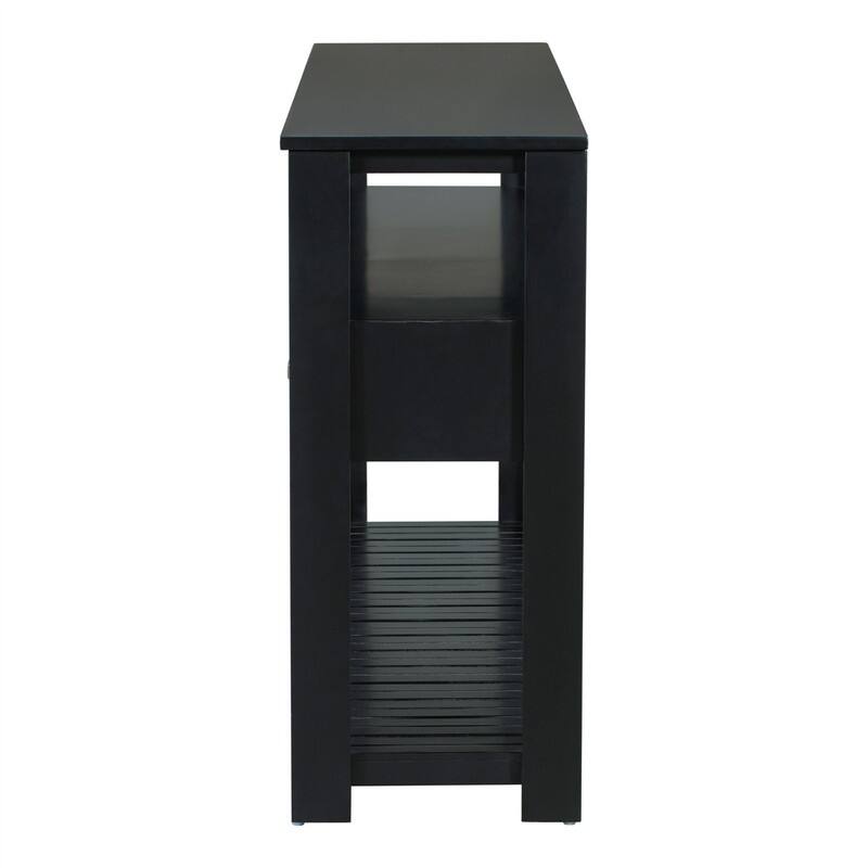 Long Entryway Console Sofa Table with Drawers, Farmhouse Wood Sofa Tables Console Table with 4 Drawers and 2 Shelves