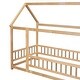 preview thumbnail 37 of 50, Twin Size Wooden Bed House Bed with House Roof Frame