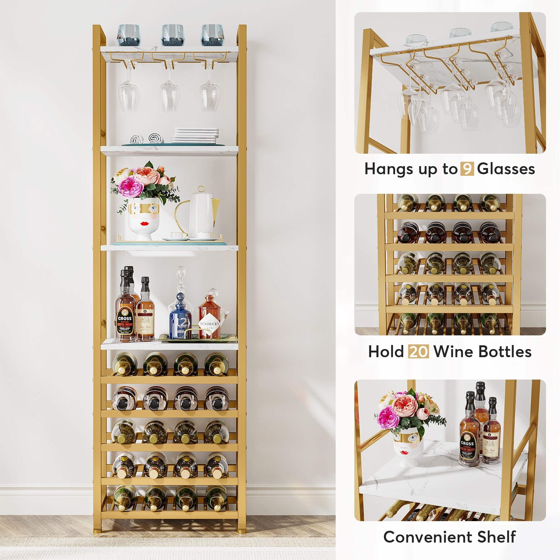 https://ak1.ostkcdn.com/images/products/is/images/direct/dcba3f584d46e63a1eb4f7def47e189e63365e2c/20-Bottle-Freestanding-Floor-Wine-Rack%2C-9-Tier-Floor-Liquor-Cabinet-with-Glass-Holder-and-Storage-Shelves.jpg