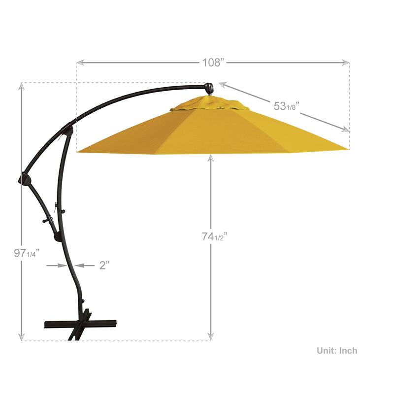 Okracoke 9ft Rotating Aluminum Umbrella by Havenside Home