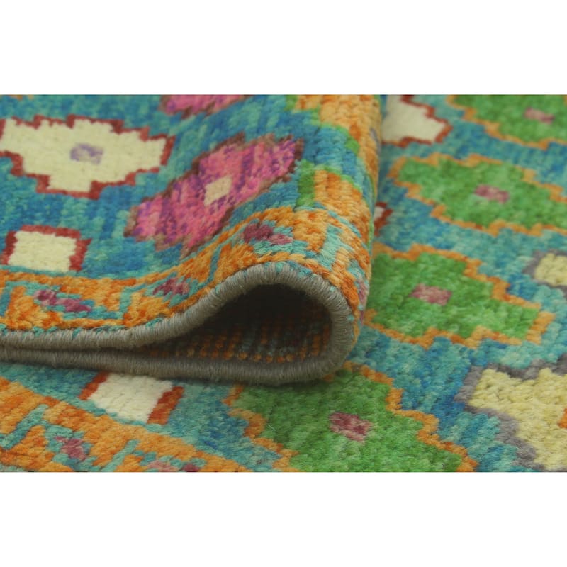 Balochi Ahriman Blue/Gold Rug - 3'4" x 4'9"