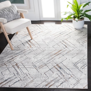 SAFAVIEH Sonoma Costinela Modern Abstract Rug - Ivory/Grey - 5' 5" x 7' 6"