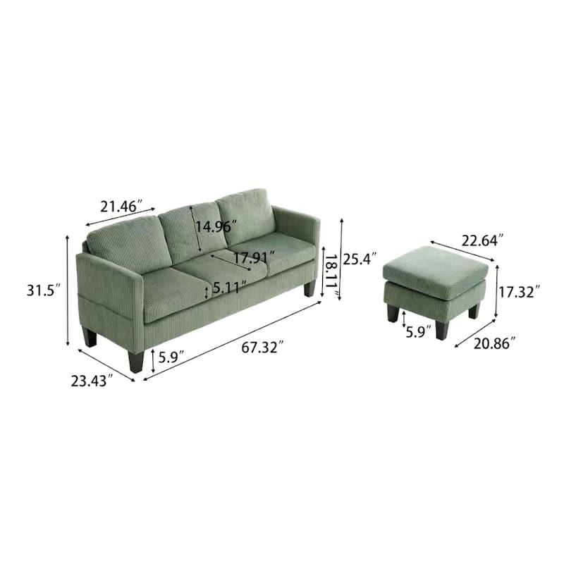 Modern Multi-functional L-Shaped Sofa with Padded Cashmere