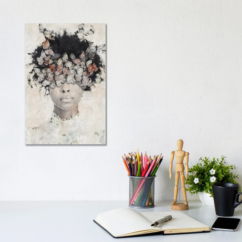 iCanvas "Beauty And Butterflies" by Underdott Art Canvas Print - 12x8x0.75