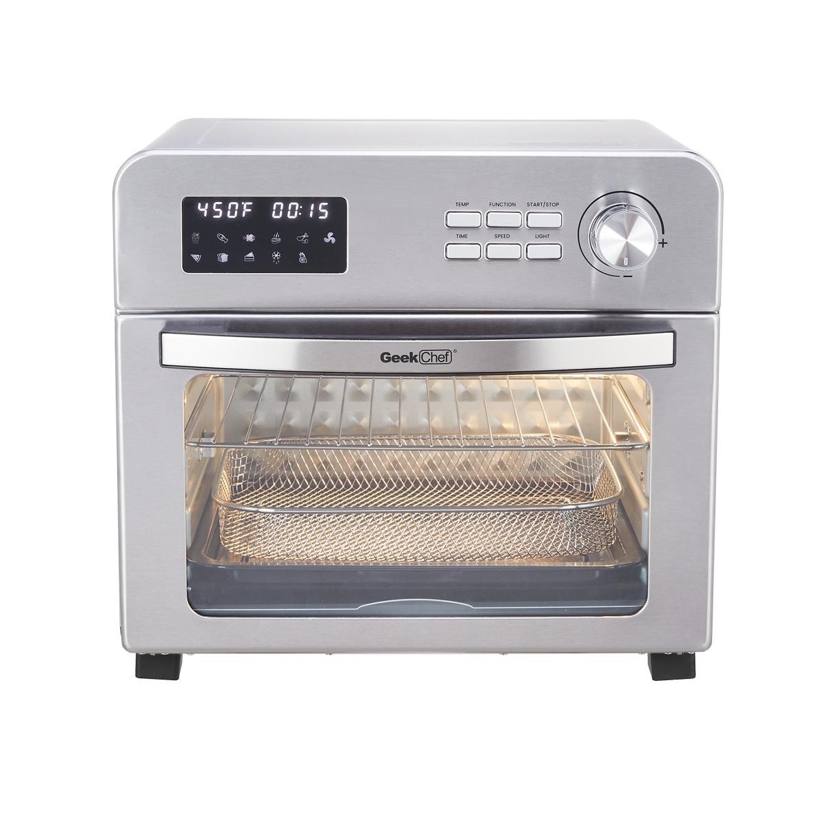 Elite Digital Countertop Convection Toaster Oven with Temperature Probe,  Stainle