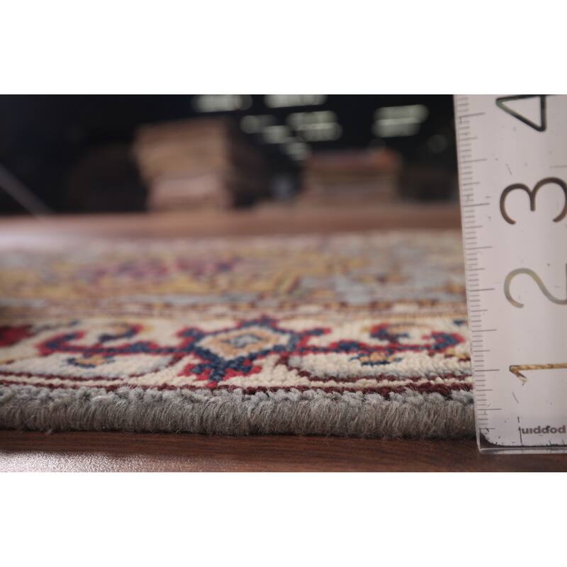 Light Blue Heriz Serapi Oriental Runner Rug Hand-Knotted Wool Carpet - 2'6"x 8'1"