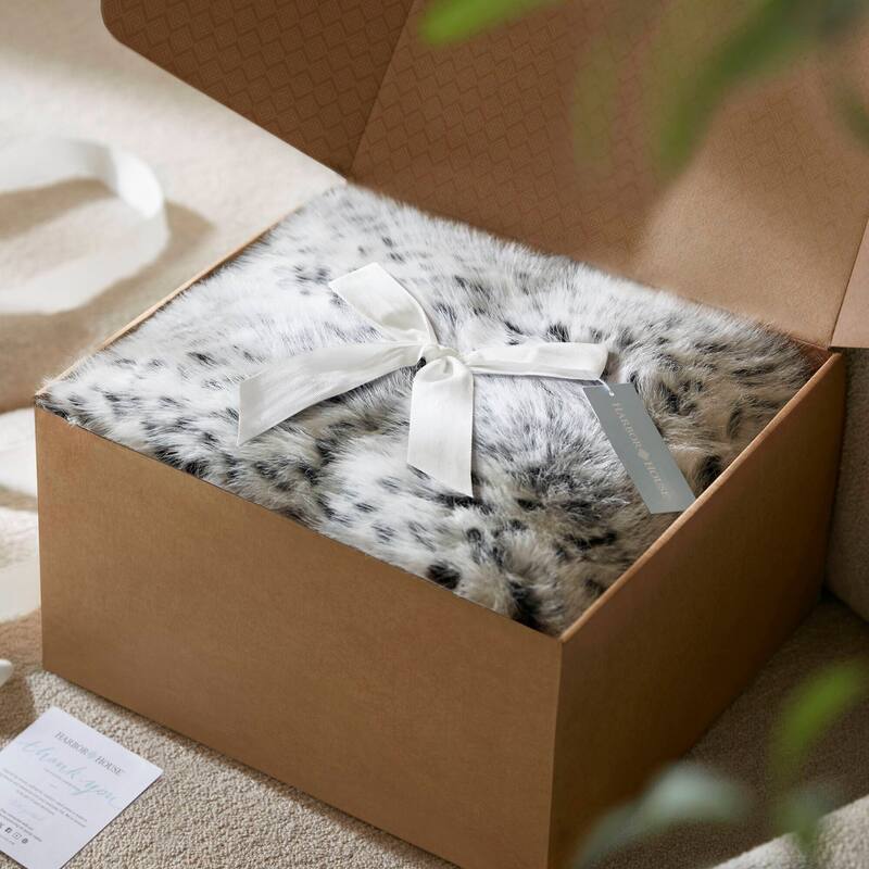 Harbor House Botswana Animal Print Faux Fur Throw Blanket