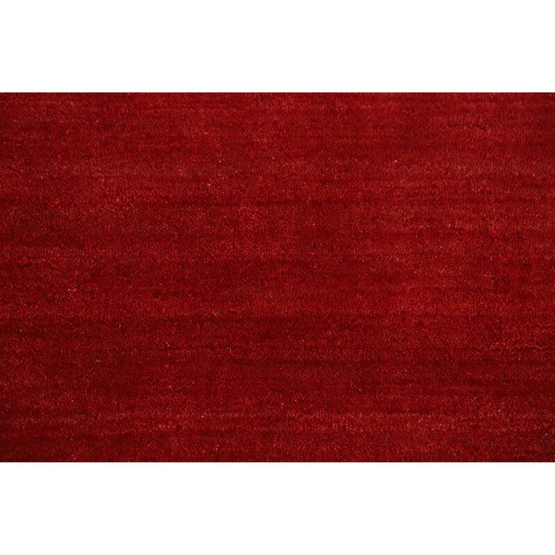 Hand Knotted Oriental 100% Wool Carpet Tribal Animal Pictorial Red Gabbeh Area Rug - 9' 8'' X 6' 7''
