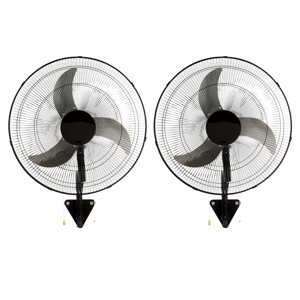 Wall Mount Fan, 2 PCS 20 inch Oscillating, 3-speed High Velocity Max, 4000 CFM Industrial Wall Fan, Commercial, Residential