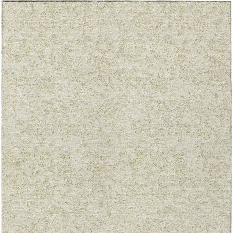 HomeRoots Floral Transitional Rectangle Outdoor Rug