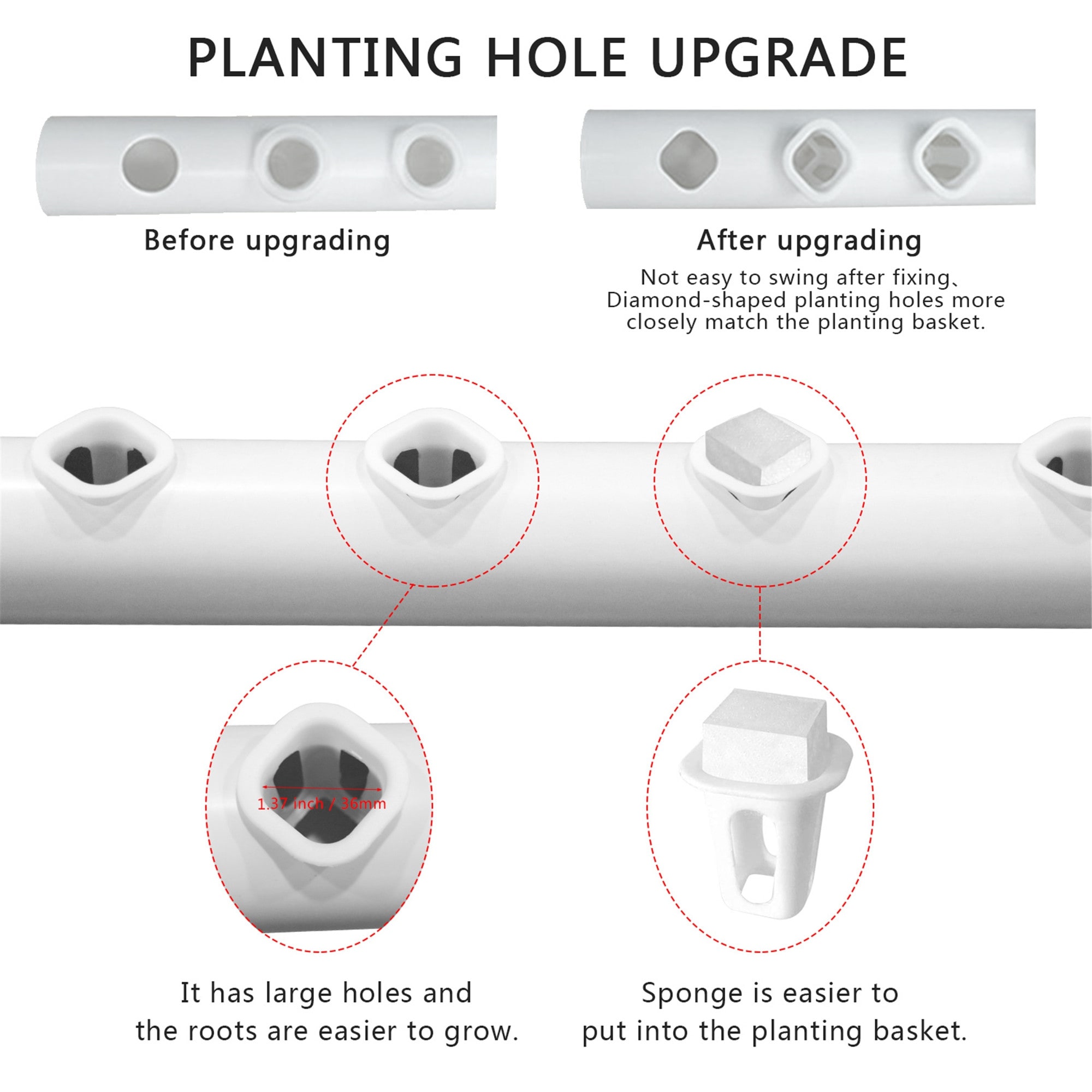 Shop Pvc Vertical Hydroponic Pipe Growing Systems With Water Pump