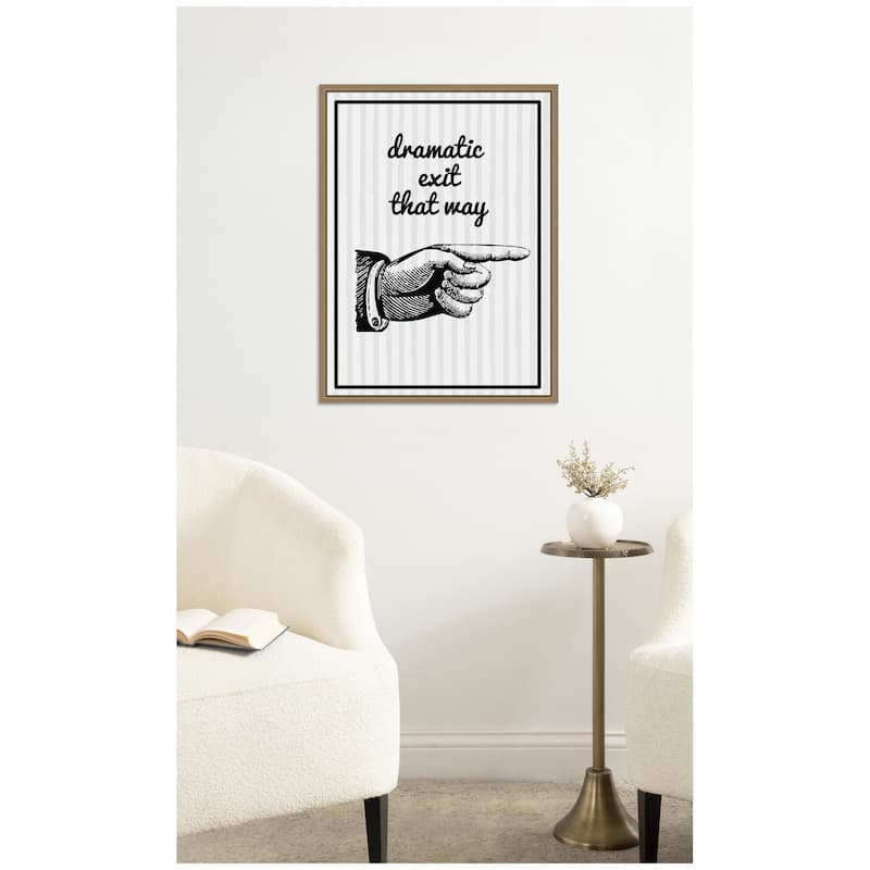 Kate and Laurel Dramatic Exit by Megan Ryan Framed Canvas Wall Art Print