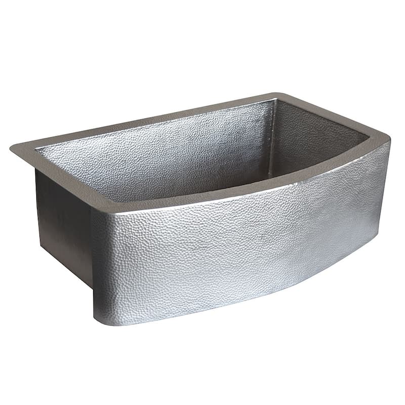 Rhapsody Hand-Hammered Copper Farmhouse Kitchen Sink - 33" x 20.5" x 10.25"
