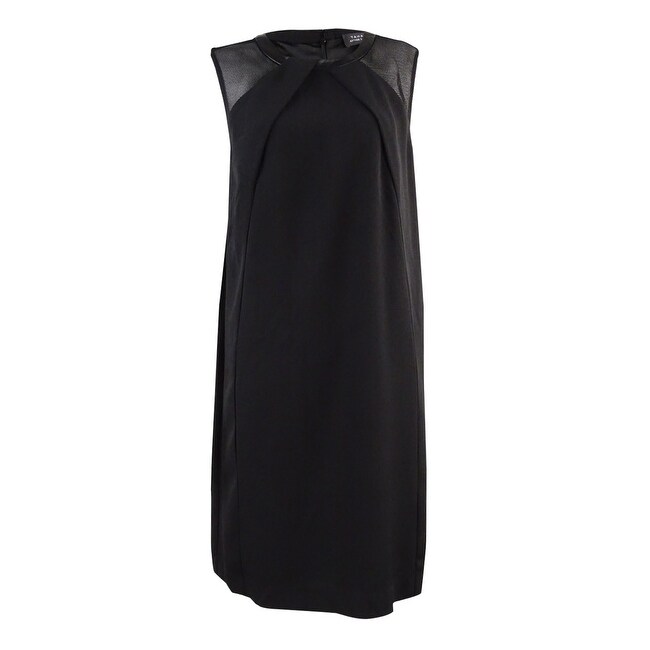 black crepe shift dress