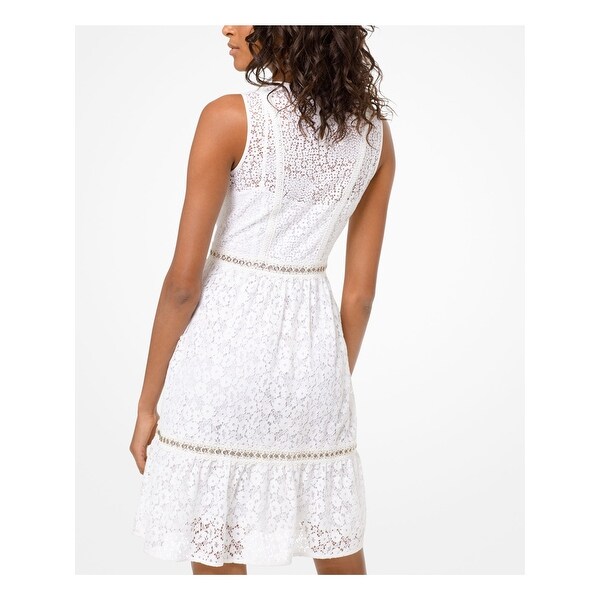 michael kors white lace dress
