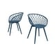 preview thumbnail 13 of 25, Jamesdar Kurv Mid-Century Modern Lightweight Mini Chair (Set of 2) Berry Blue