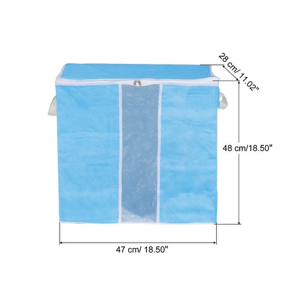 dimension image slide 2 of 5, Clothes Storage Bag Foldable Storage Bin Closet Organizer 3pcs