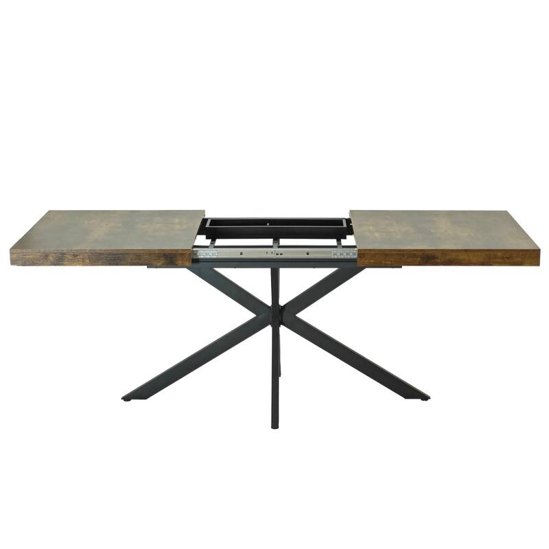 55.11"-70.86" Retro Rectangular Stretch Dining Table