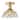 AIWEN Vintage Brass Semi Flush Ceiling Light with Decorative Glass Shade