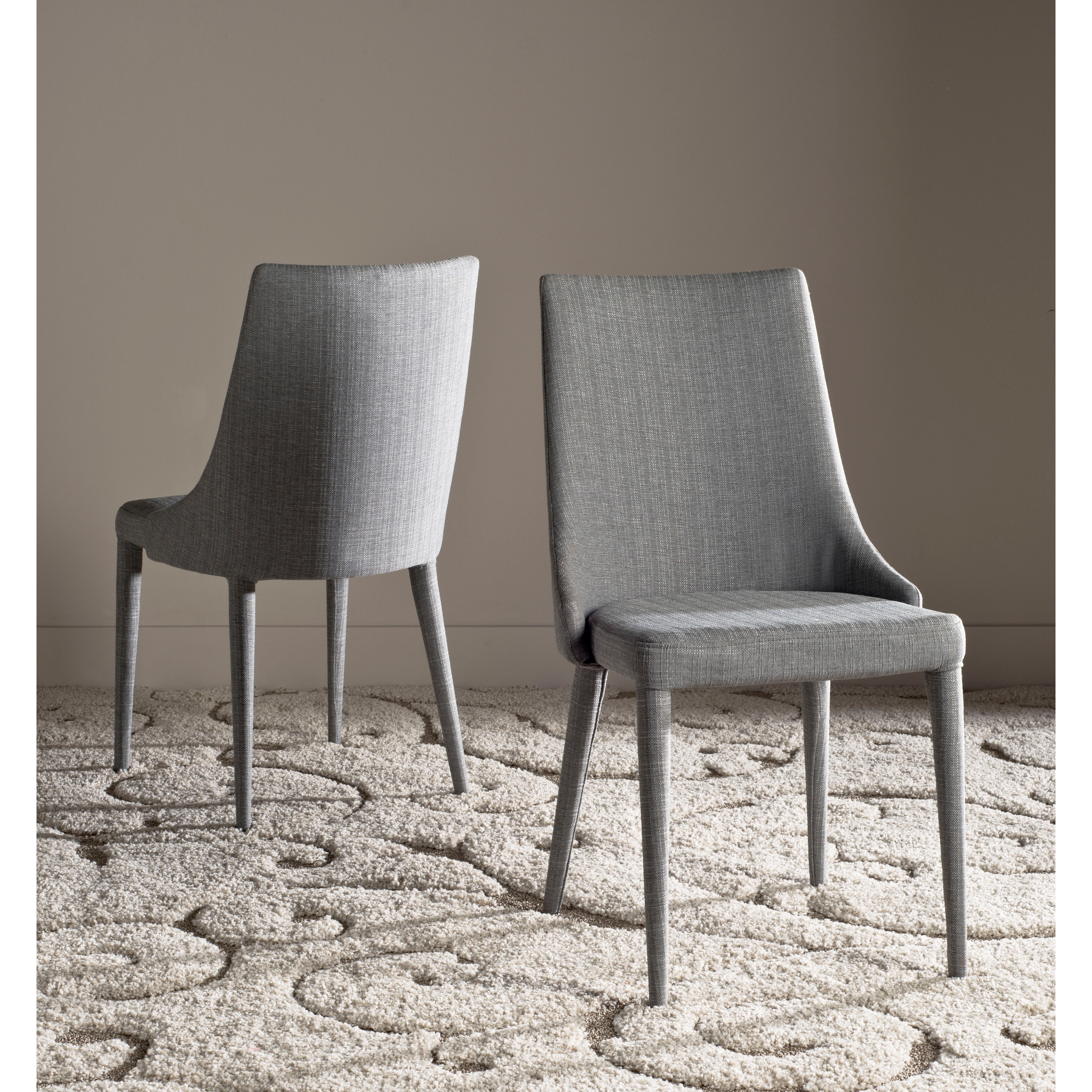 SAFAVIEH Dining Mid Century Modern Summerset Linen Grey Dining