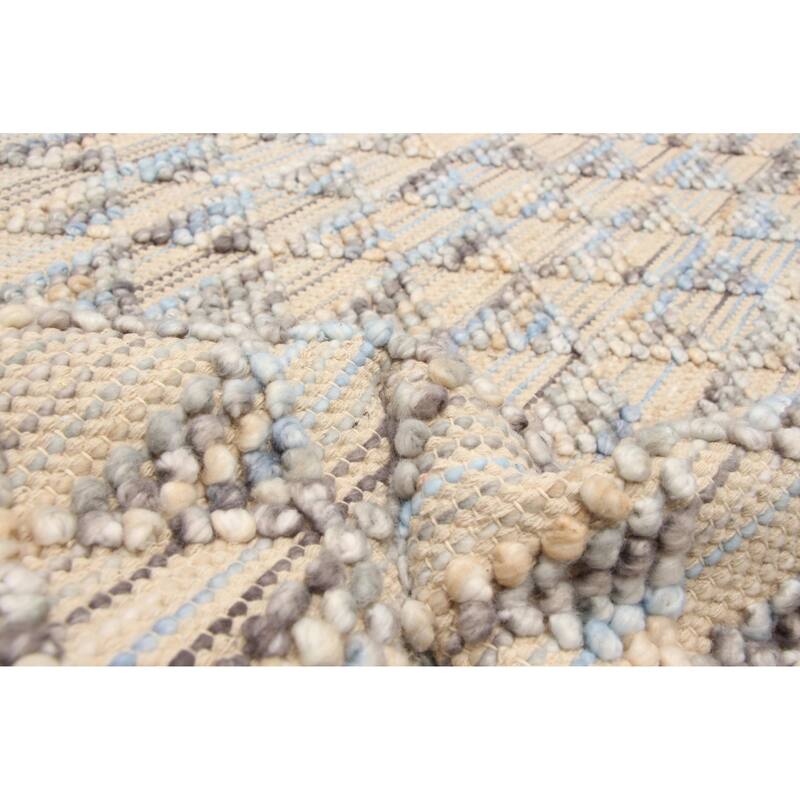ECARPETGALLERY Braid weave Sienna Cream Wool Rug - 5'0 x 8'2