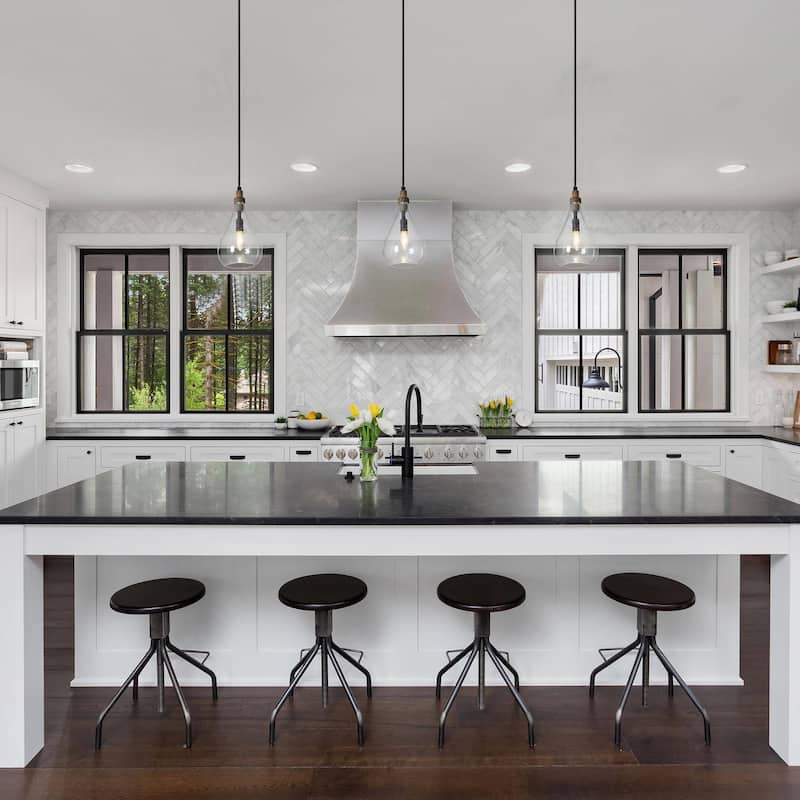 Marro Modern Farmhouse Mini Pendant Seeded Glass Teardrop Islands Lights Kitchen Dining Room