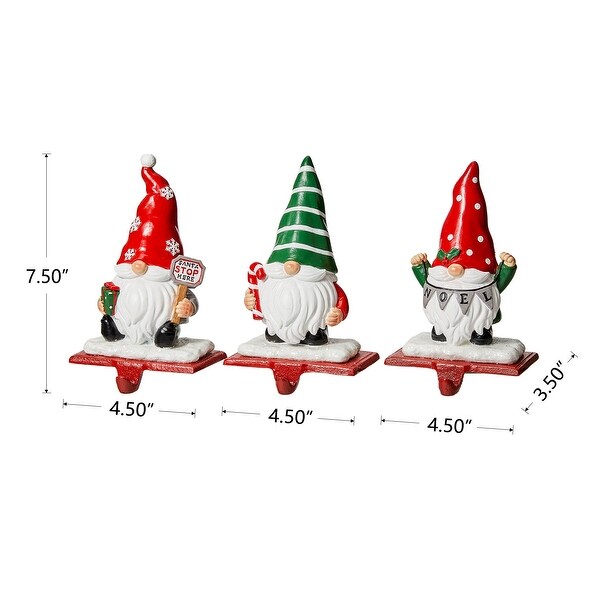 Glitzhome Resin Santa Snowman Penguin Gnomes with JOY Glitzhome Resin Santa Snowman Penguin Gnomes with JOY