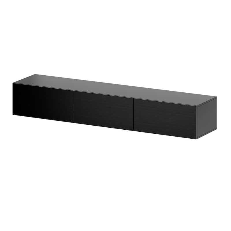 63" TV Stand Hanging TV Consoles Wall TV Cabinet with LED Entertain