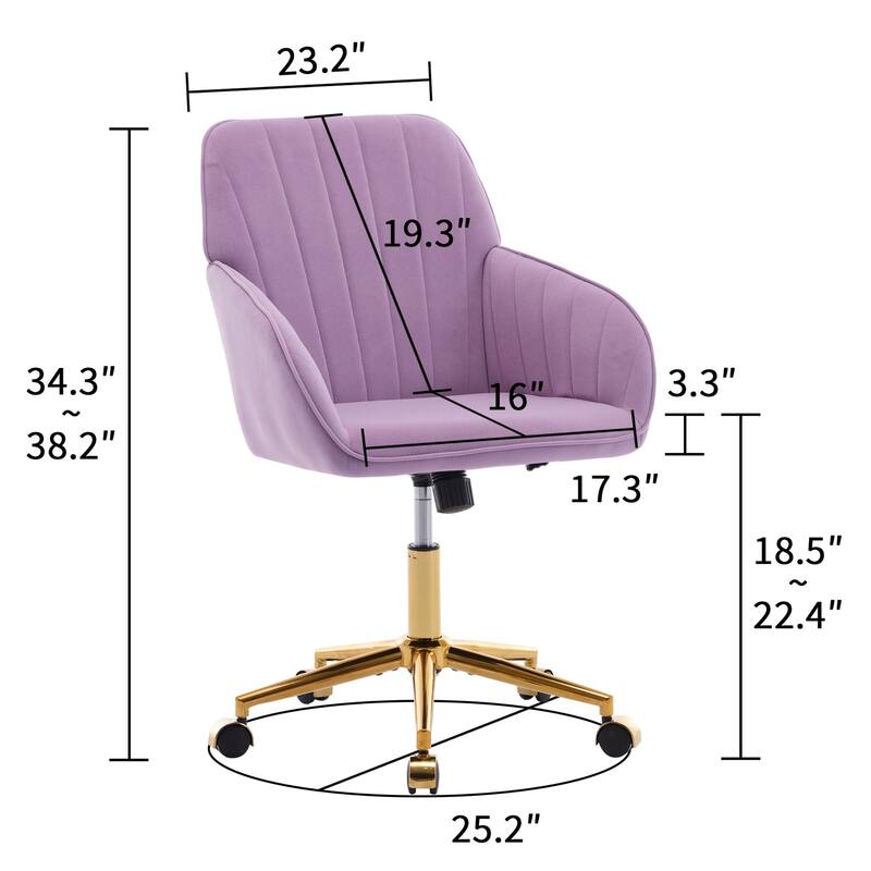 Modern Upholstered Swivel Office Chair