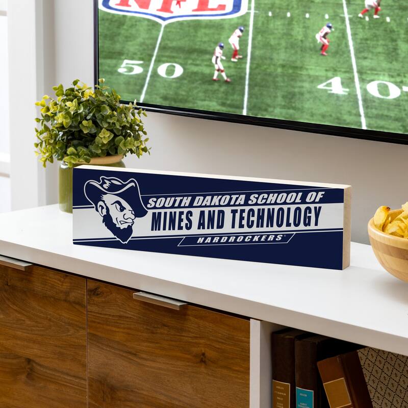 South Dakota School of Mining and Technology Wooden Tabletop Mantel Shelf Sign - 5" x 18"