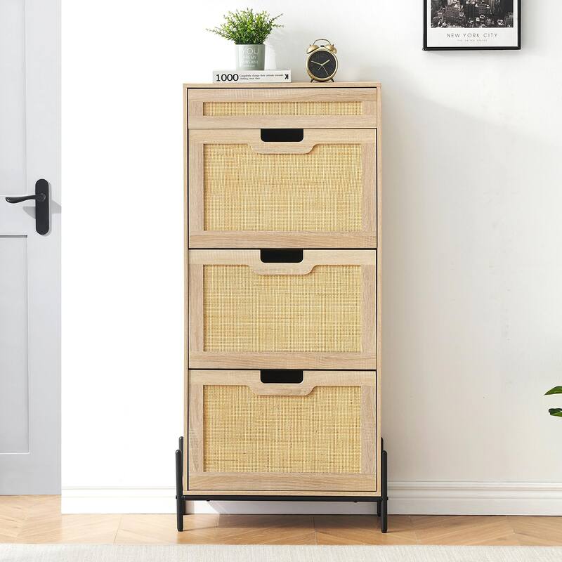 Ail Shoe Storage Cabinet Freestanding Adjustable Shoe Rack for Entryway