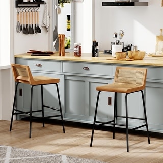 Kitchen Bar Comfy Island Chairs Rattan Bar Stools Set Of Counter Height Bar  Stools Comfy