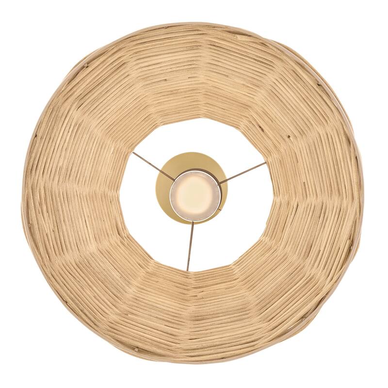 Lark 83217 Brynn 1 Light 14" Wide Pendant with Rattan Shade