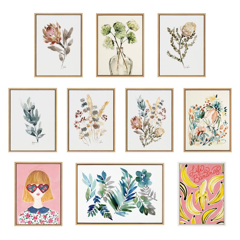Kate and Laurel Sylvie Wildflower Canvas Art by Sara Berrenson