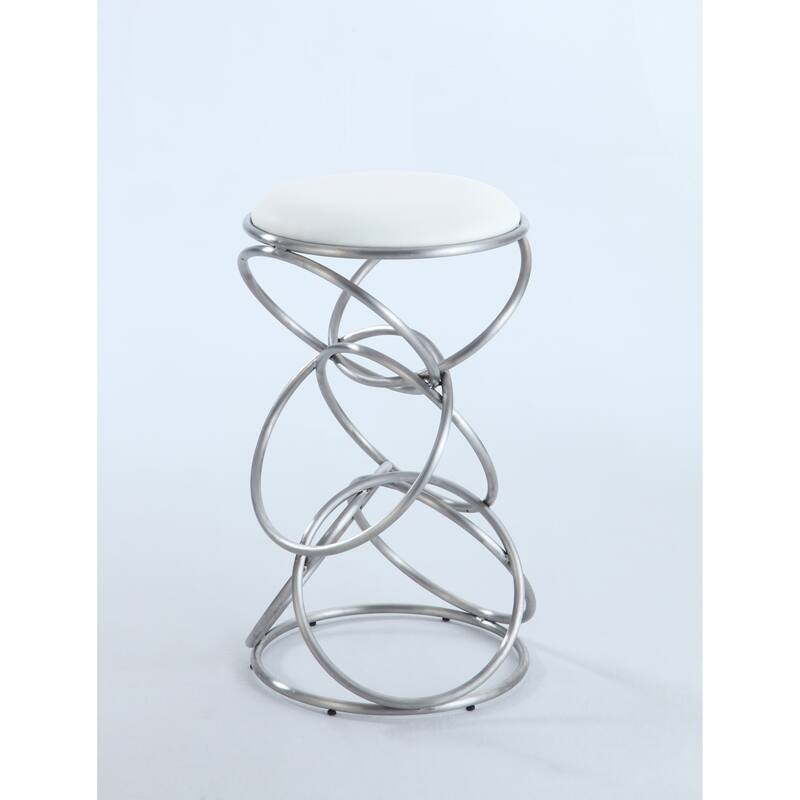 Somette Interlocking Multi-Ring Counter Stool - Counter Stool - White
